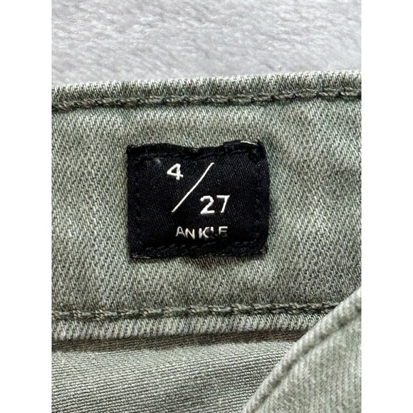 Lucky Brand Jeans Womens Sz 4/27 Ankle Green Ava Skinny Stretch Whiskered Denim - Picture 9 of 15